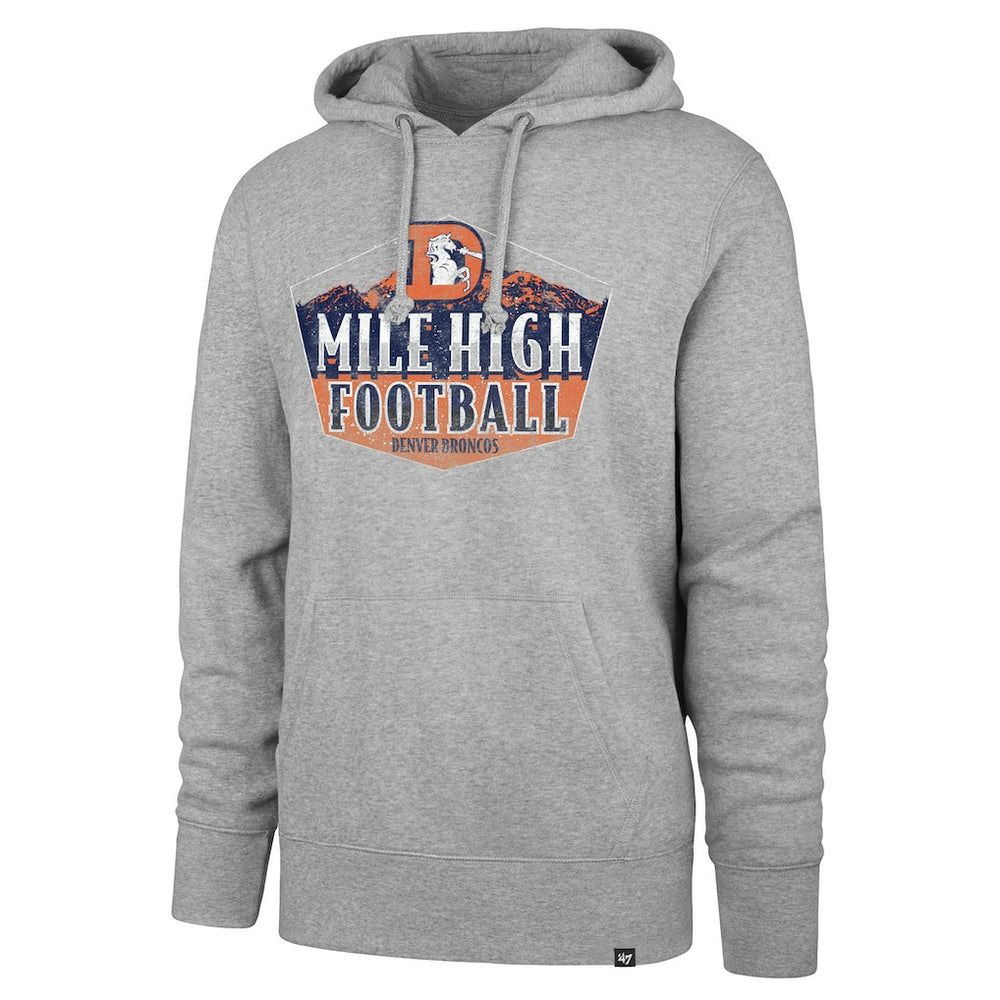 Denver Broncos '47 Headline Pullover Hoodie Gray | 47 brand
