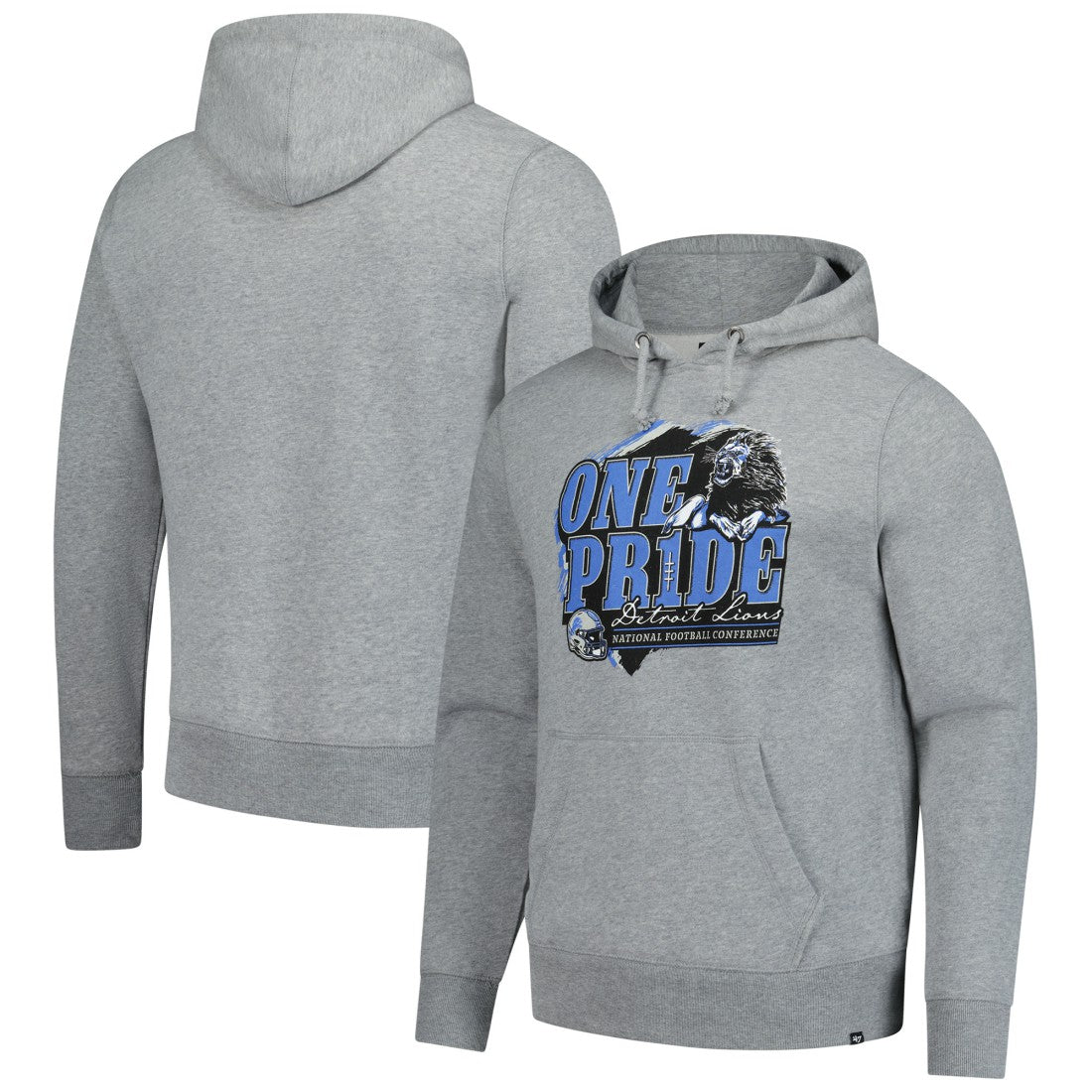 Detroit Lions '47 Regional Headline Pullover Hoodie Gray | 47 brand