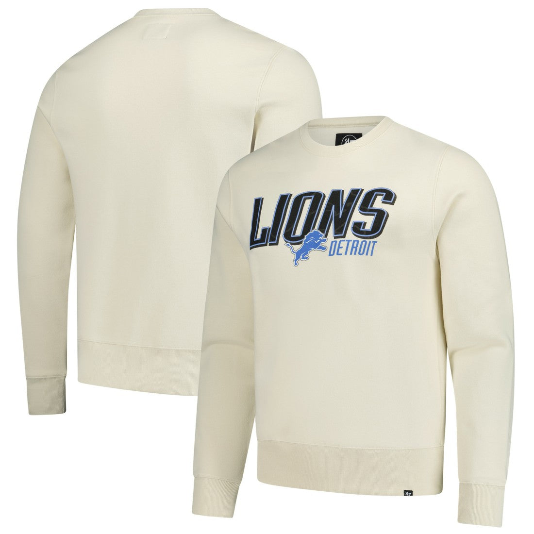 Detroit Lions '47 Locked In Headline Pullover Sweatshirt Cream | 47 brand