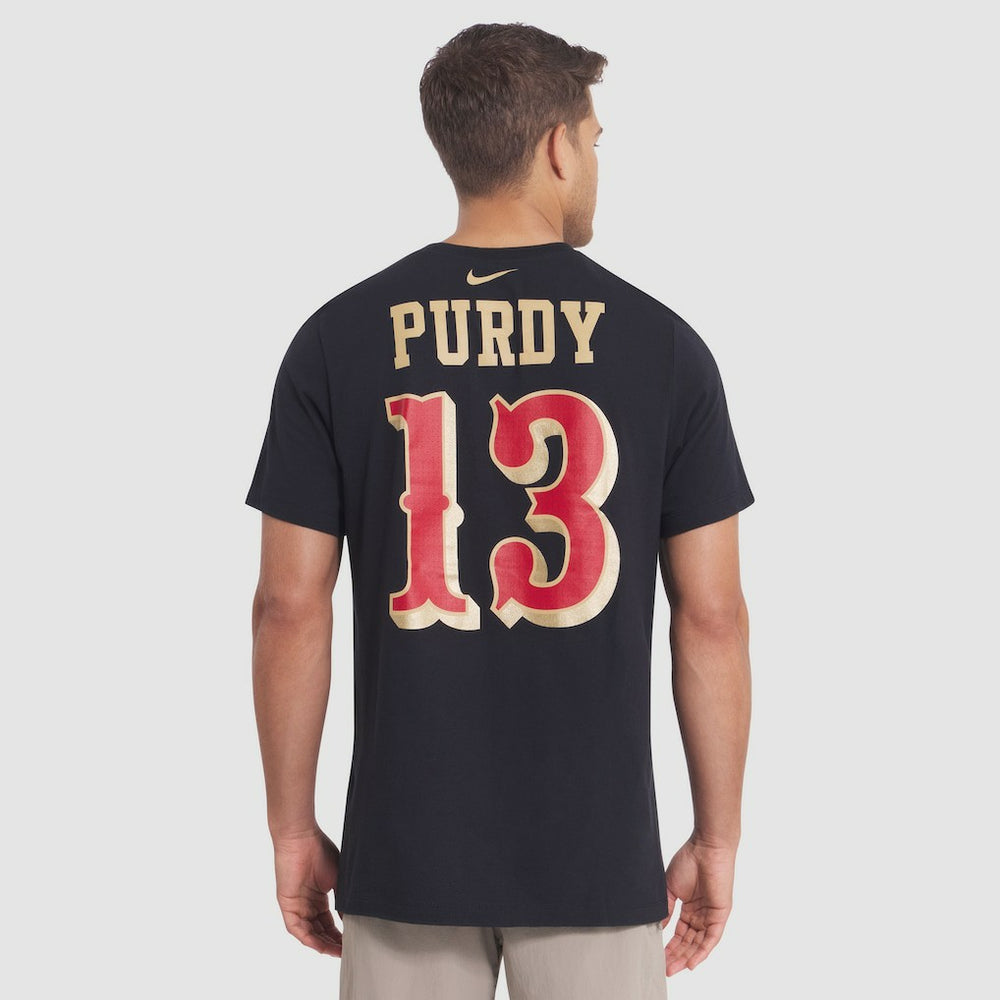 Brock Purdy San Francisco 49ers 2025 Rivalries Collection Player Name & Number T-Shirt Black | Nike for Sale