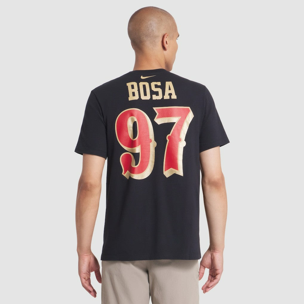 Nick Bosa San Francisco 49ers 2025 Rivalries Collection Player Name & Number T-Shirt Black | Nike for Sale