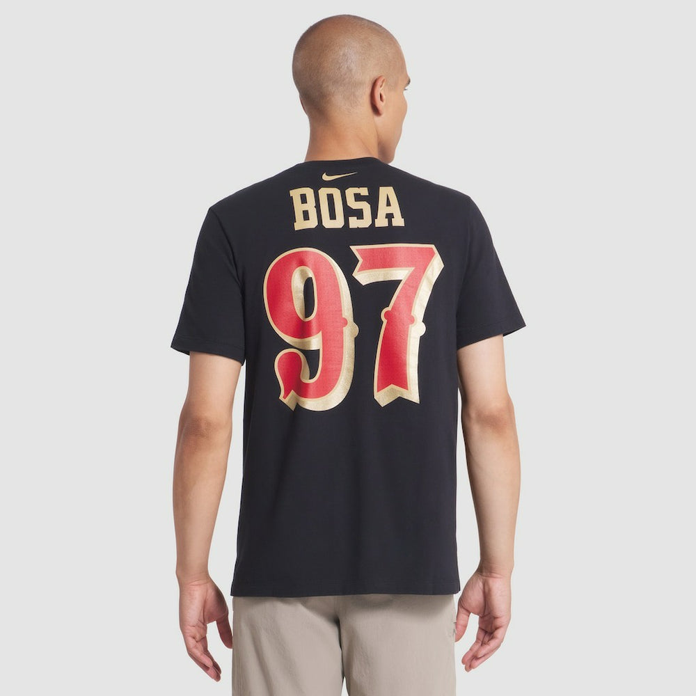 Nick Bosa San Francisco 49ers 2025 Rivalries Collection Player Name & Number T-Shirt Black | Nike for Sale