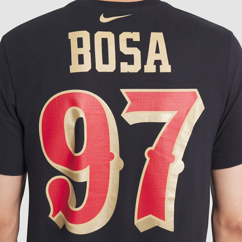 Nick Bosa San Francisco 49ers 2025 Rivalries Collection Player Name & Number T-Shirt Black | Nike for Sale