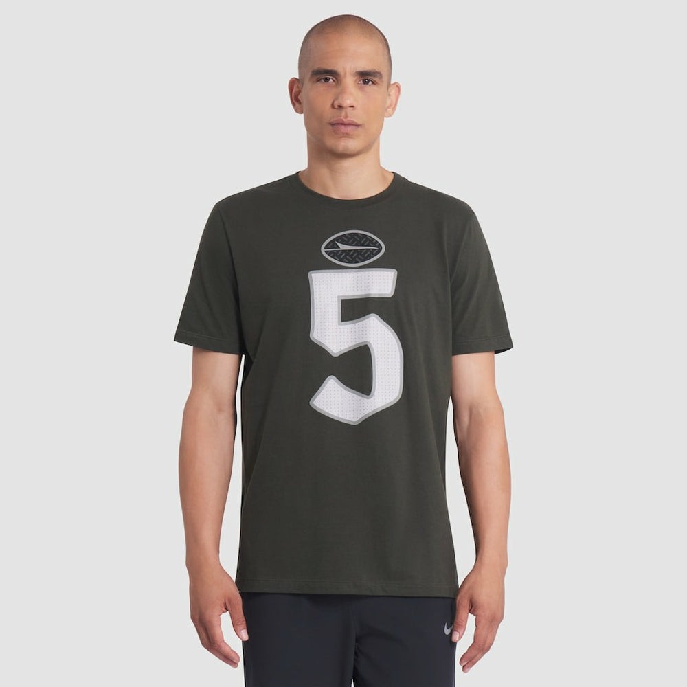 Garrett Wilson New York Jets 2025 Rivalries Collection Player Name & Number T-Shirt Gotham Green | Nike for Sale