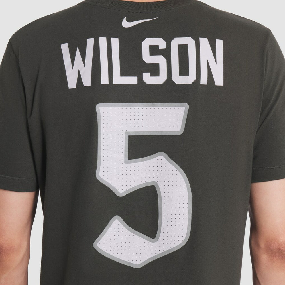 Garrett Wilson New York Jets 2025 Rivalries Collection Player Name & Number T-Shirt Gotham Green | Nike for Sale