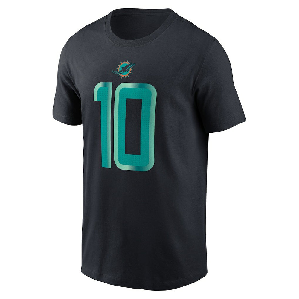 Tyreek Hill Miami Dolphins 2025 Rivalries Collection Player Name & Number T-Shirt Pitch Blue | Nike for Sale
