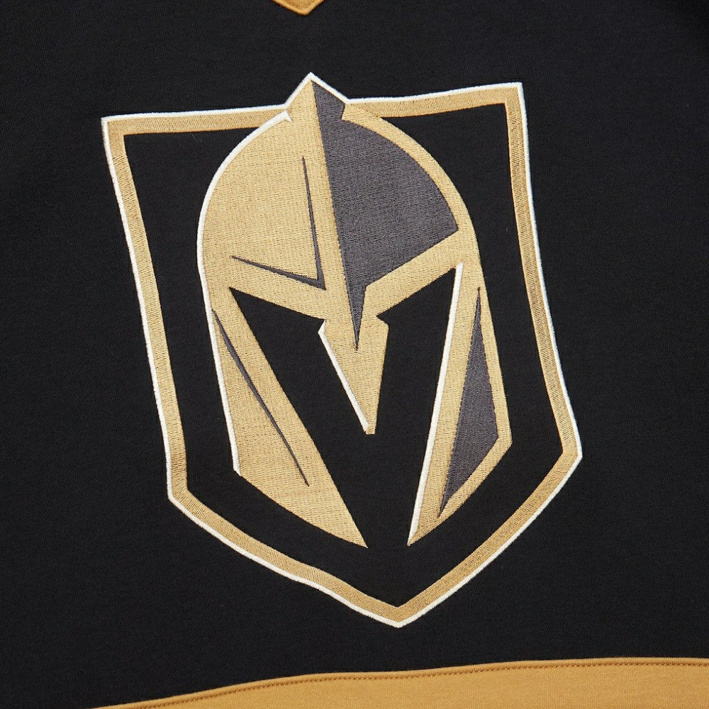 Vegas Golden Knights Mitchell & Ness Women's Heritage Lace-Up Pullover Sweatshirt - Black - NHL