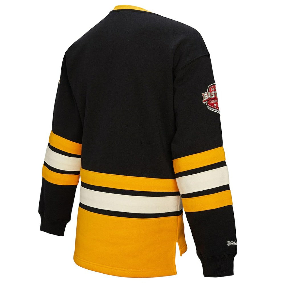 Boston Bruins Mitchell & Ness Women's Heritage Lace-Up Pullover Sweatshirt - Black - NHL