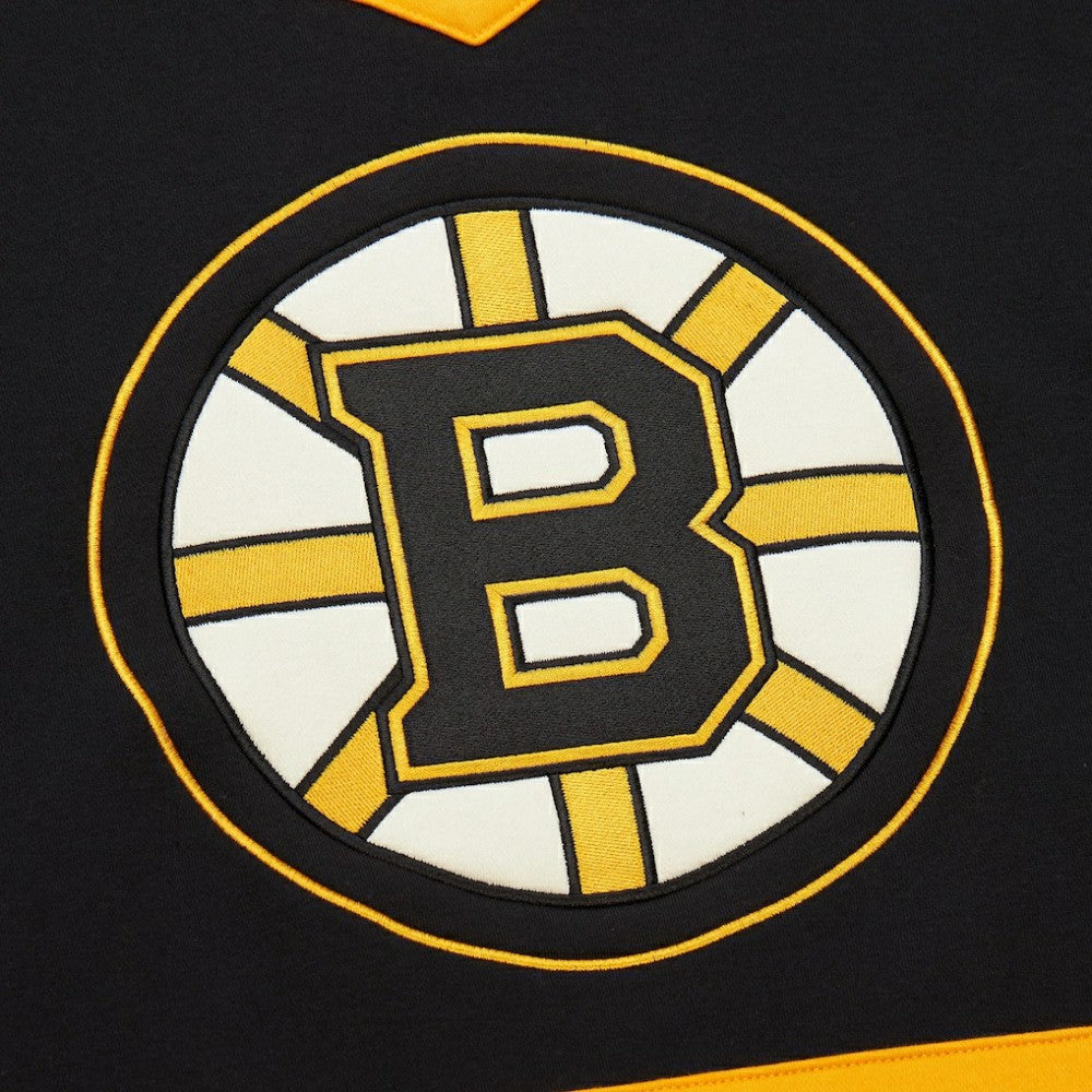 Boston Bruins Mitchell & Ness Women's Heritage Lace-Up Pullover Sweatshirt - Black - NHL