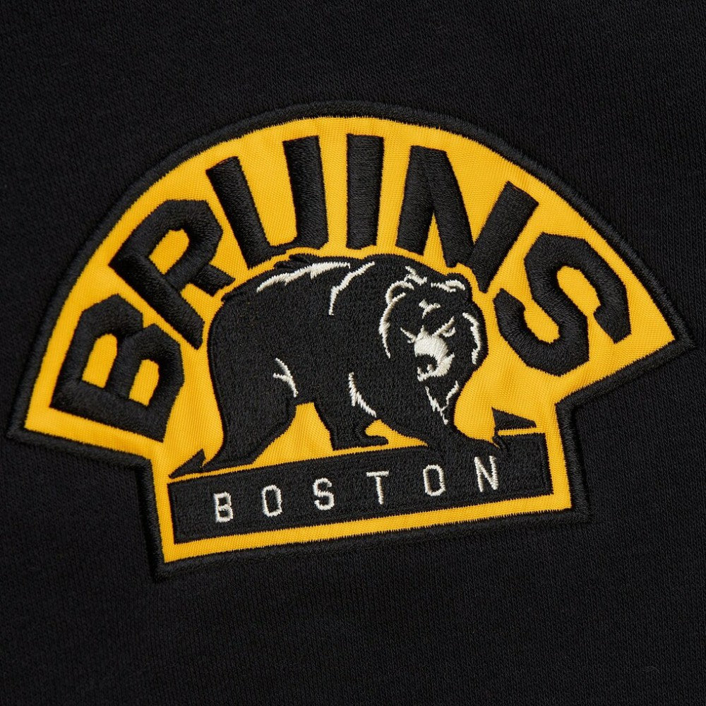 Boston Bruins Mitchell & Ness Women's Heritage Lace-Up Pullover Sweatshirt - Black - NHL