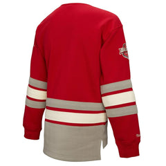 Detroit Red Wings Mitchell & Ness Women's Heritage Lace-Up Pullover Sweatshirt - Red - NHL