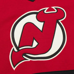 New Jersey Devils Mitchell & Ness Women's Heritage Lace-Up Pullover Sweatshirt - Red - NHL