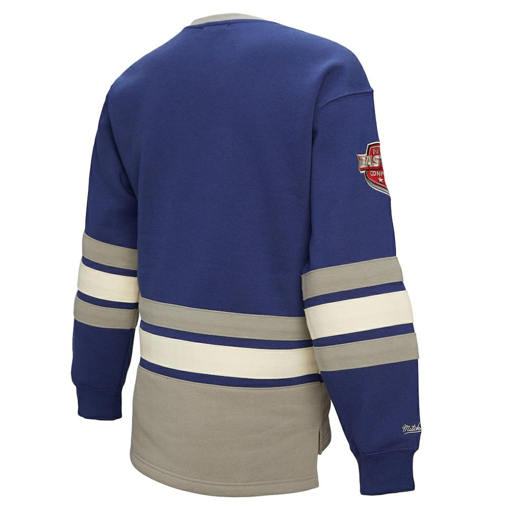 Tampa Bay Lightning Mitchell & Ness Women's Heritage Lace-Up Pullover Sweatshirt - Blue - NHL