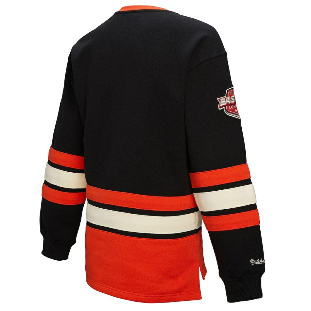 Philadelphia Flyers Mitchell & Ness Women's Heritage Lace-Up Pullover Sweatshirt - Black - NHL