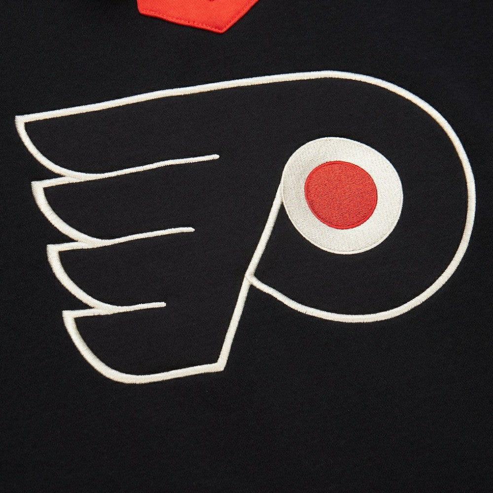 Philadelphia Flyers Mitchell & Ness Women's Heritage Lace-Up Pullover Sweatshirt - Black - NHL