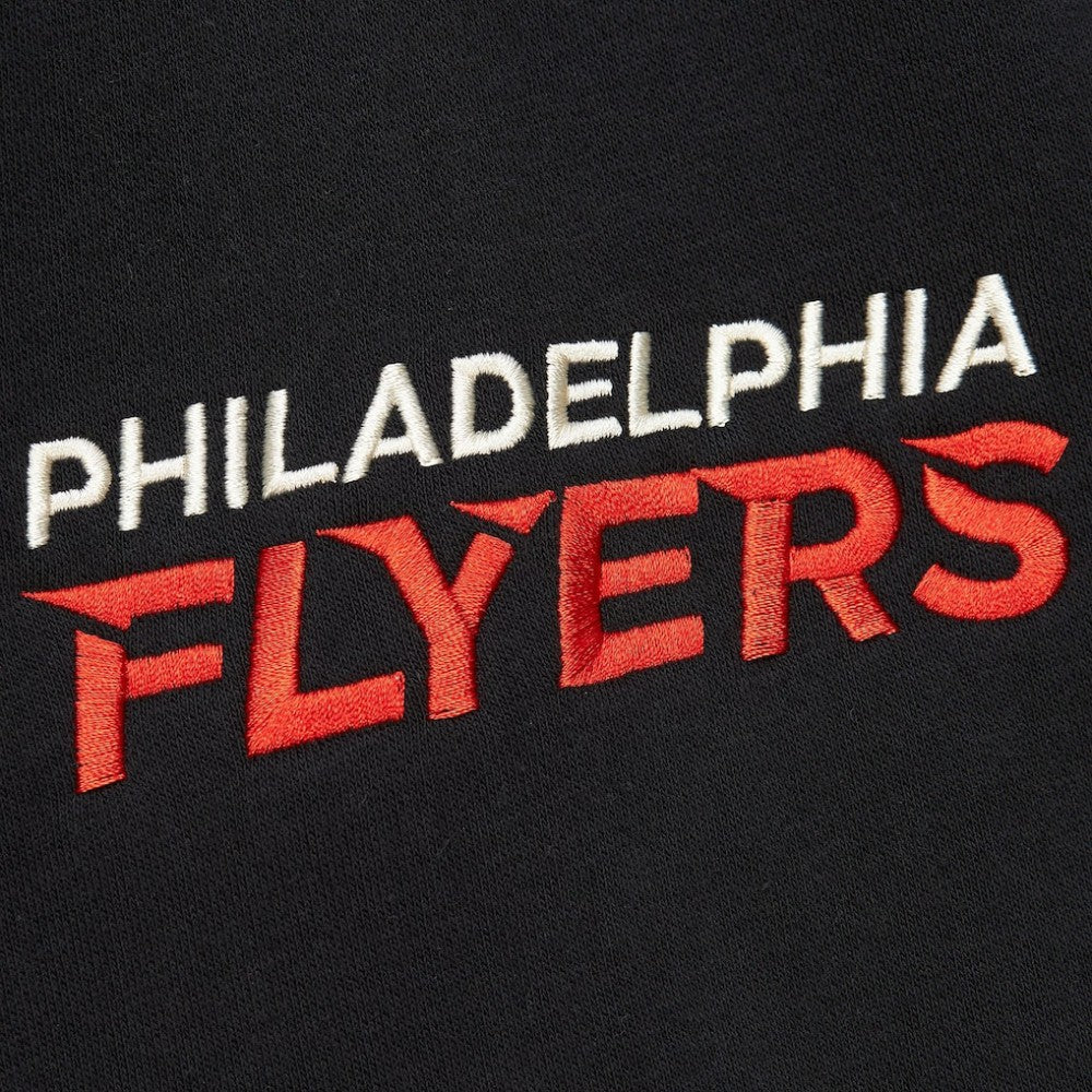 Philadelphia Flyers Mitchell & Ness Women's Heritage Lace-Up Pullover Sweatshirt - Black - NHL