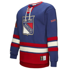 New York Rangers Heritage Lace-Up Pullover Sweatshirt - Royal - NHL
