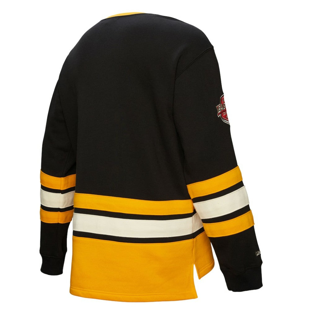 Boston Bruins Heritage Lace-Up Pullover Sweatshirt - Black - NHL