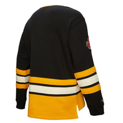 Boston Bruins Heritage Lace-Up Pullover Sweatshirt - Black - NHL