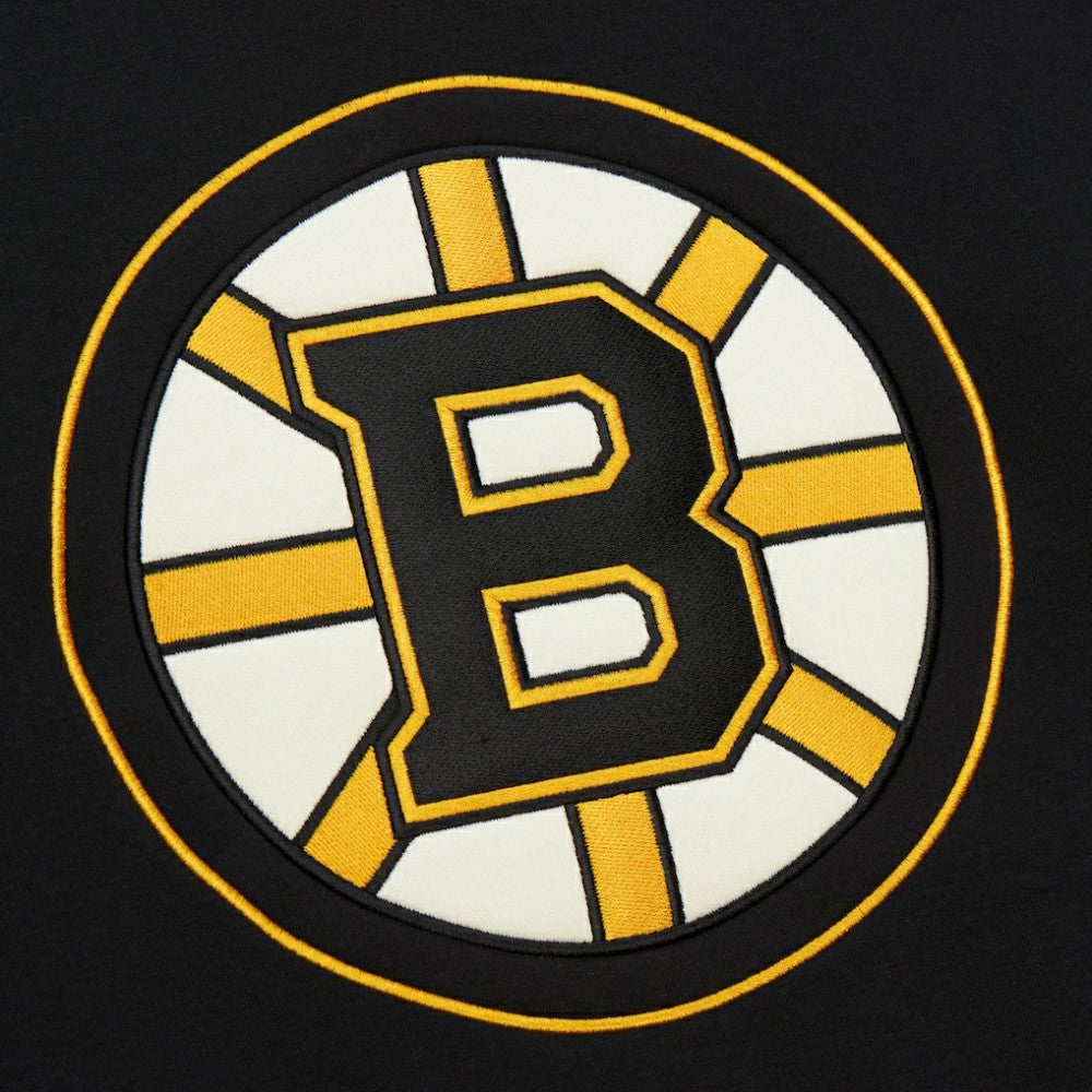 Boston Bruins Heritage Lace-Up Pullover Sweatshirt - Black - NHL