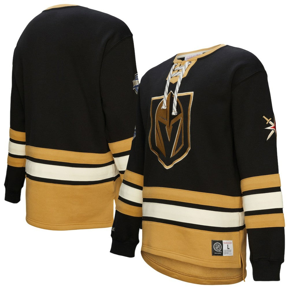 Vegas Golden Knights Heritage Lace-Up Pullover Sweatshirt - Black - NHL