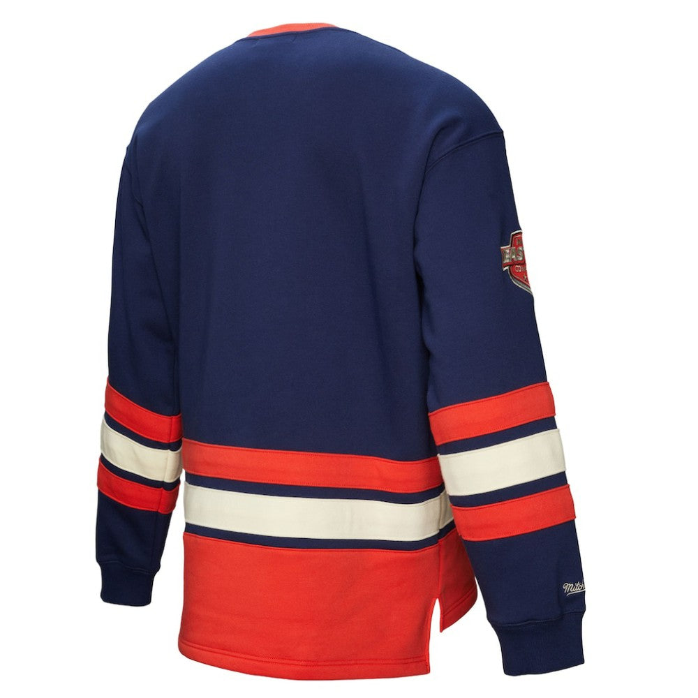 Washington Capitals Heritage Lace-Up Pullover Sweatshirt - Navy - NHL