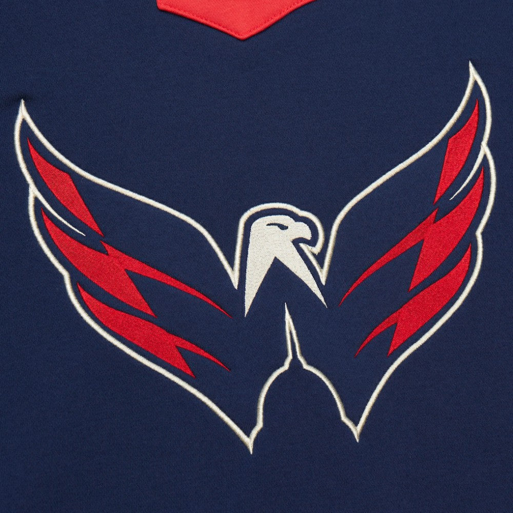 Washington Capitals Heritage Lace-Up Pullover Sweatshirt - Navy - NHL