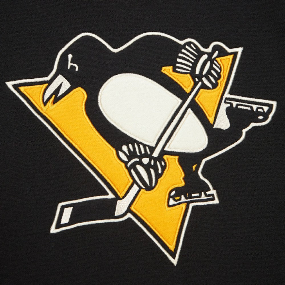 Pittsburgh Penguins Heritage Lace-Up Pullover Sweatshirt - Black - NHL