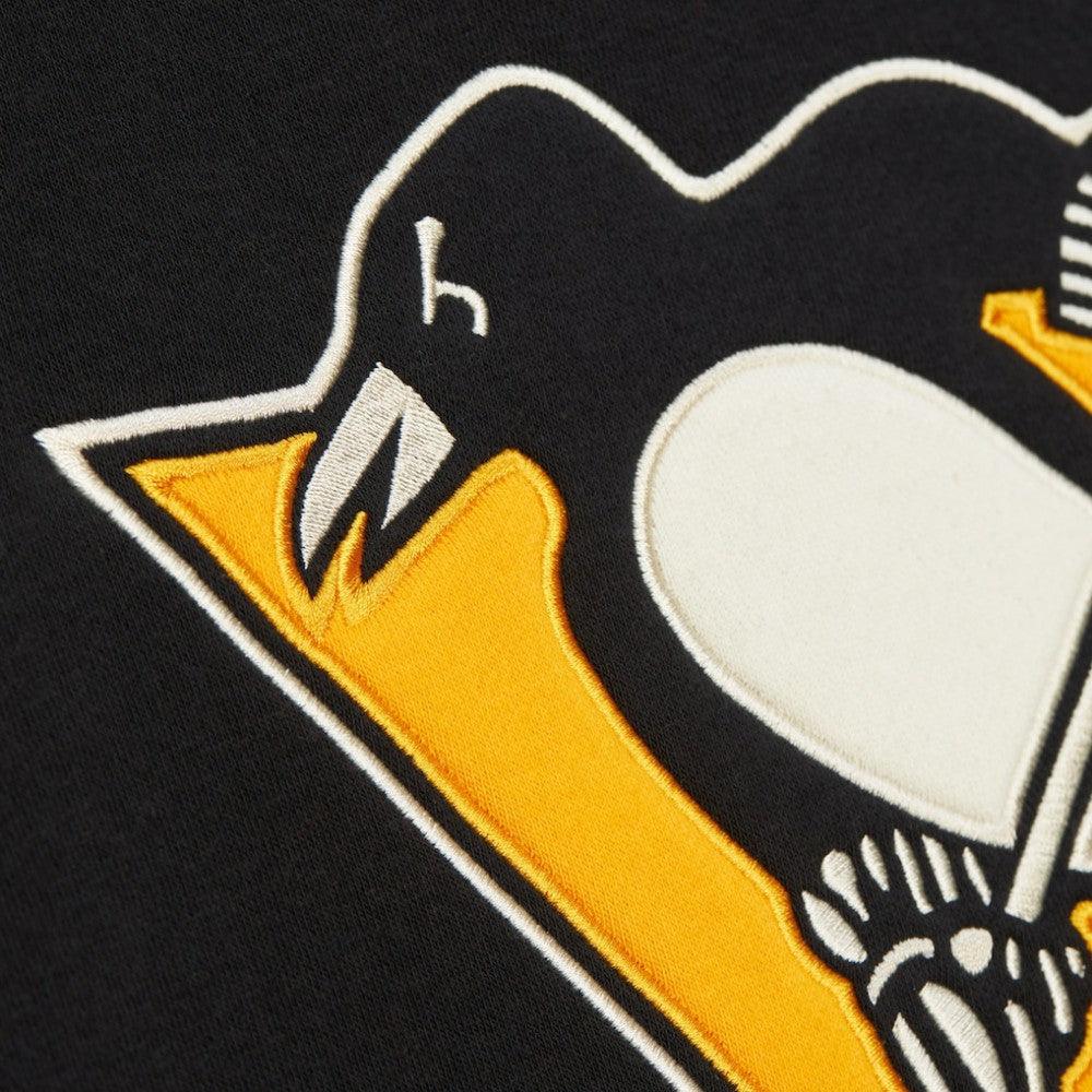 Pittsburgh Penguins Heritage Lace-Up Pullover Sweatshirt - Black - NHL