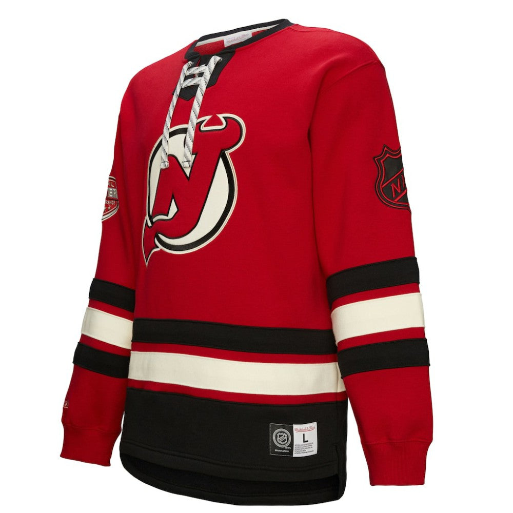 New Jersey Devils Heritage Lace-Up Pullover Sweatshirt - Red - NHL