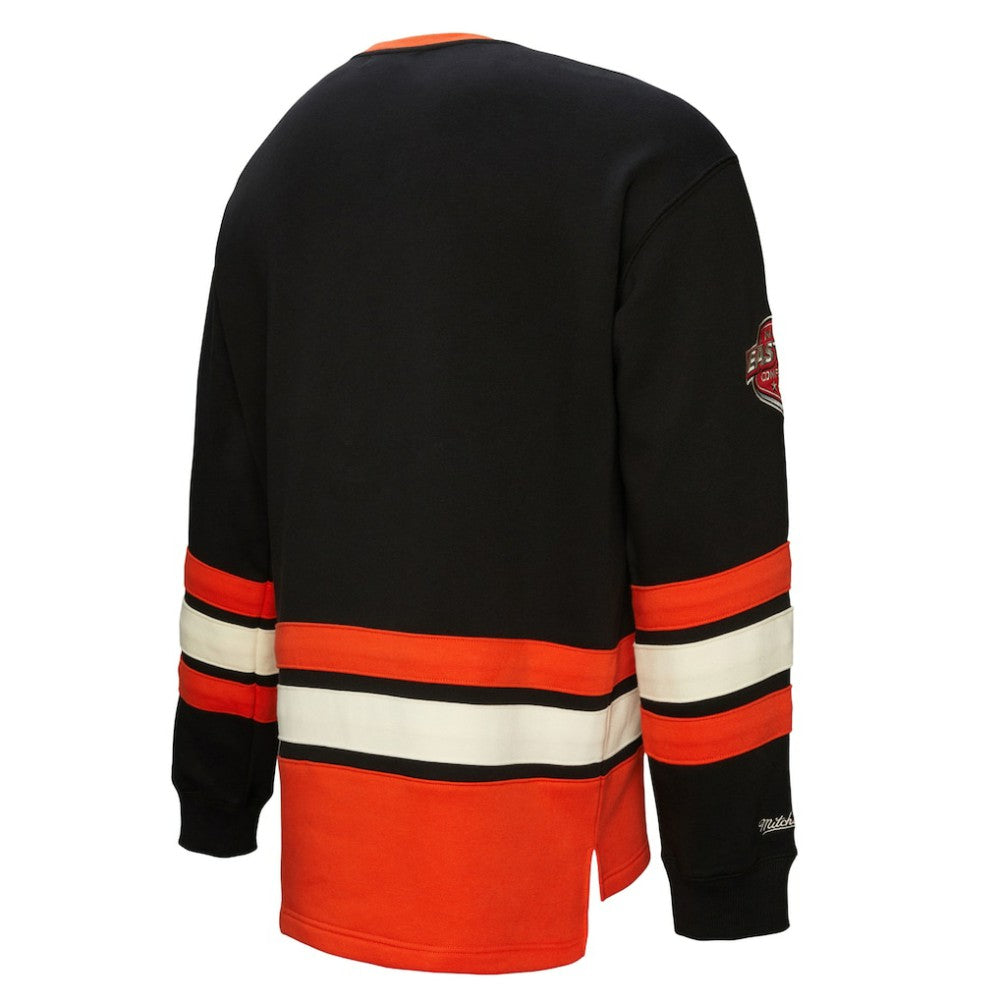 Philadelphia Flyers Heritage Lace-Up Pullover Sweatshirt - Black - NHL