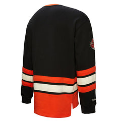 Philadelphia Flyers Heritage Lace-Up Pullover Sweatshirt - Black - NHL