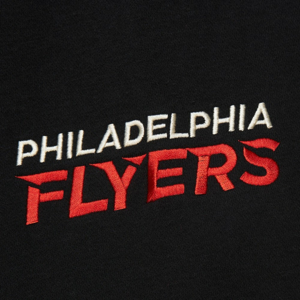 Philadelphia Flyers Heritage Lace-Up Pullover Sweatshirt - Black - NHL