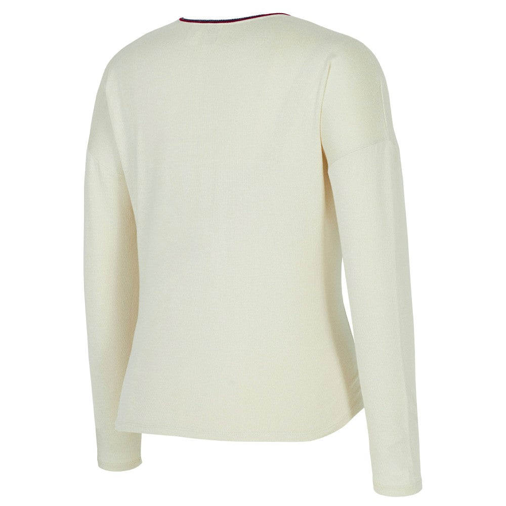 USWNT Concepts Sport Women's Kaki Hacci Knit Pullover Sweatshirt Cream - FIFA World CUP