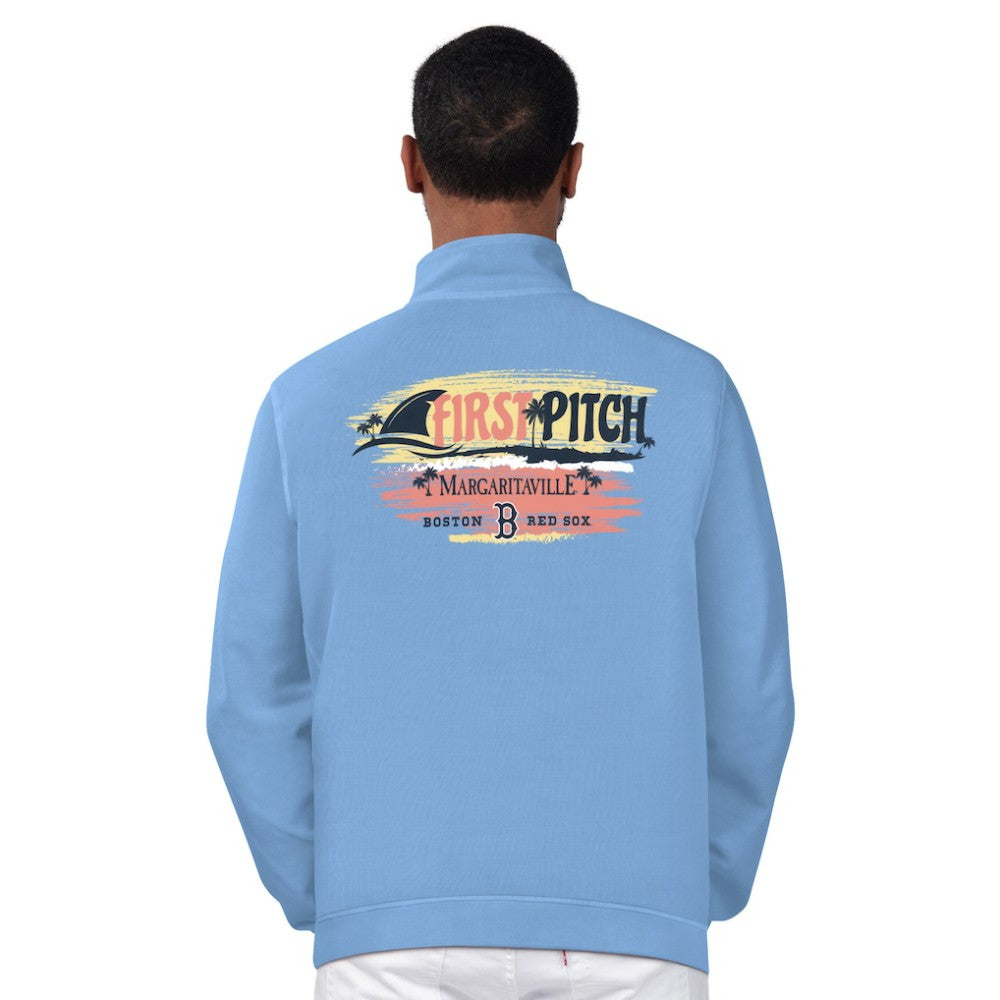 Boston Red Sox Margaritaville First Pitch Quarter-Zip Pullover Top - MLB