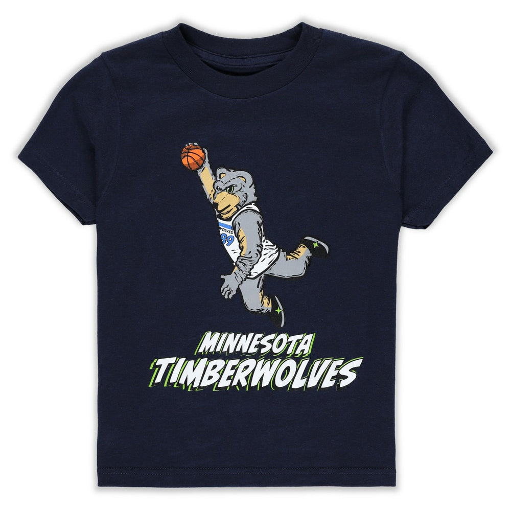 Minnesota Timberwolves Stadium Essentials Youth Mascot Air T-Shirt Navy - NBA