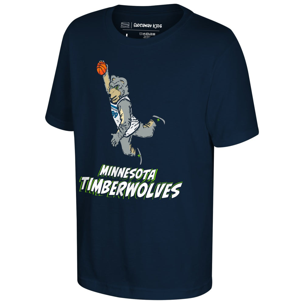 Minnesota Timberwolves Stadium Essentials Youth Mascot Air T-Shirt Navy - NBA