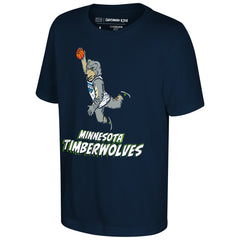 Minnesota Timberwolves Stadium Essentials Youth Mascot Air T-Shirt Navy - NBA