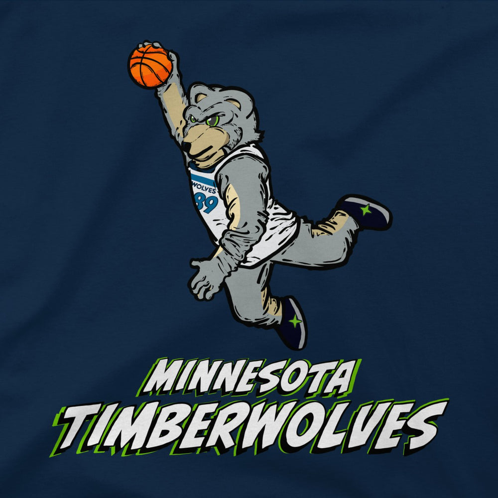 Minnesota Timberwolves Stadium Essentials Youth Mascot Air T-Shirt Navy - NBA