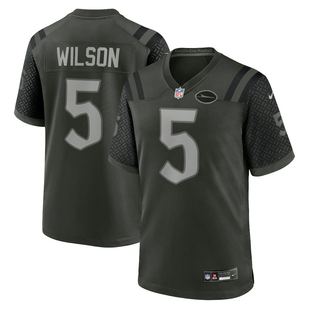Garrett Wilson New York Jets 2025 Rivalries Collection Game Jersey Gotham Green | Nike for Sale