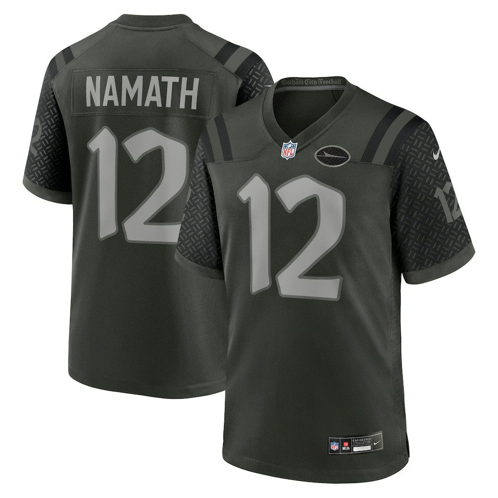 Joe Namath New York Jets 2025 Rivalries Collection Retired Player Game Jersey Gotham Green | Nike for Sale