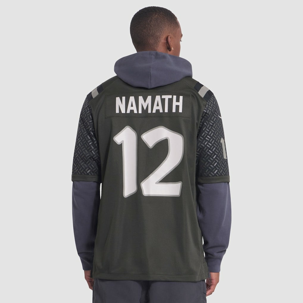 Joe Namath New York Jets 2025 Rivalries Collection Retired Player Game Jersey Gotham Green | Nike for Sale
