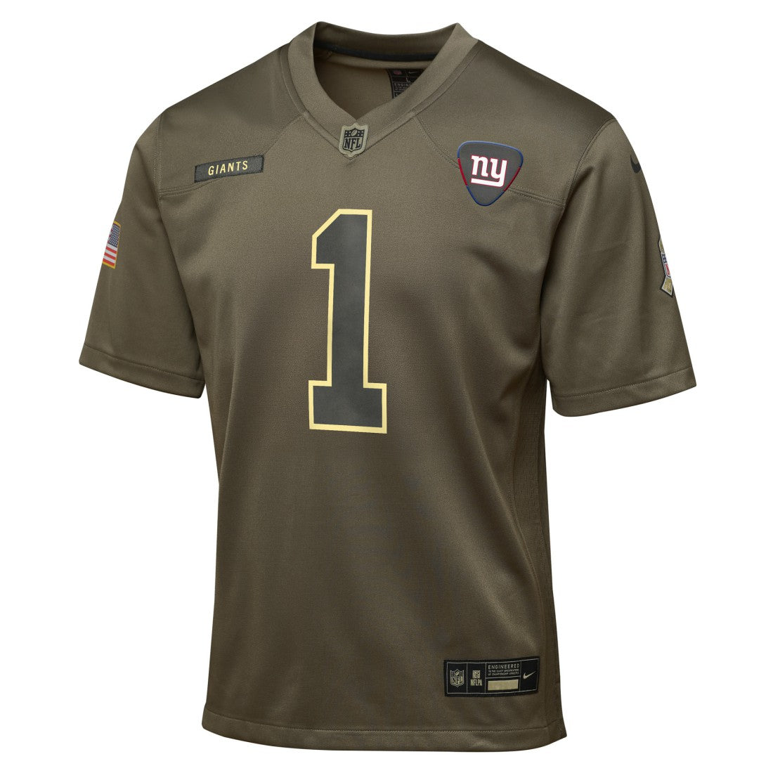 Malik Nabers New York Giants Youth 2025 Salute to Service Game Jersey Olive | Nike for Sale