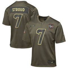 C.J. Stroud Houston Texans Youth 2025 Salute to Service Game Jersey Olive | Nike for Sale