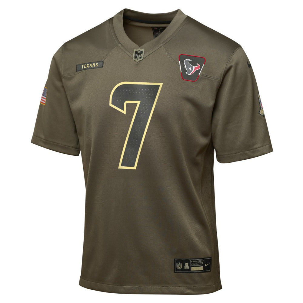 C.J. Stroud Houston Texans Youth 2025 Salute to Service Game Jersey Olive | Nike for Sale
