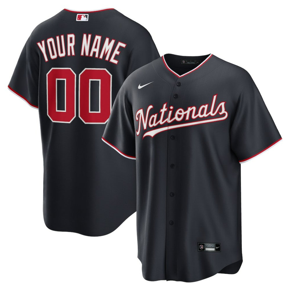 Washington Nationals Nike Alternate Custom Replica Jersey - MLB