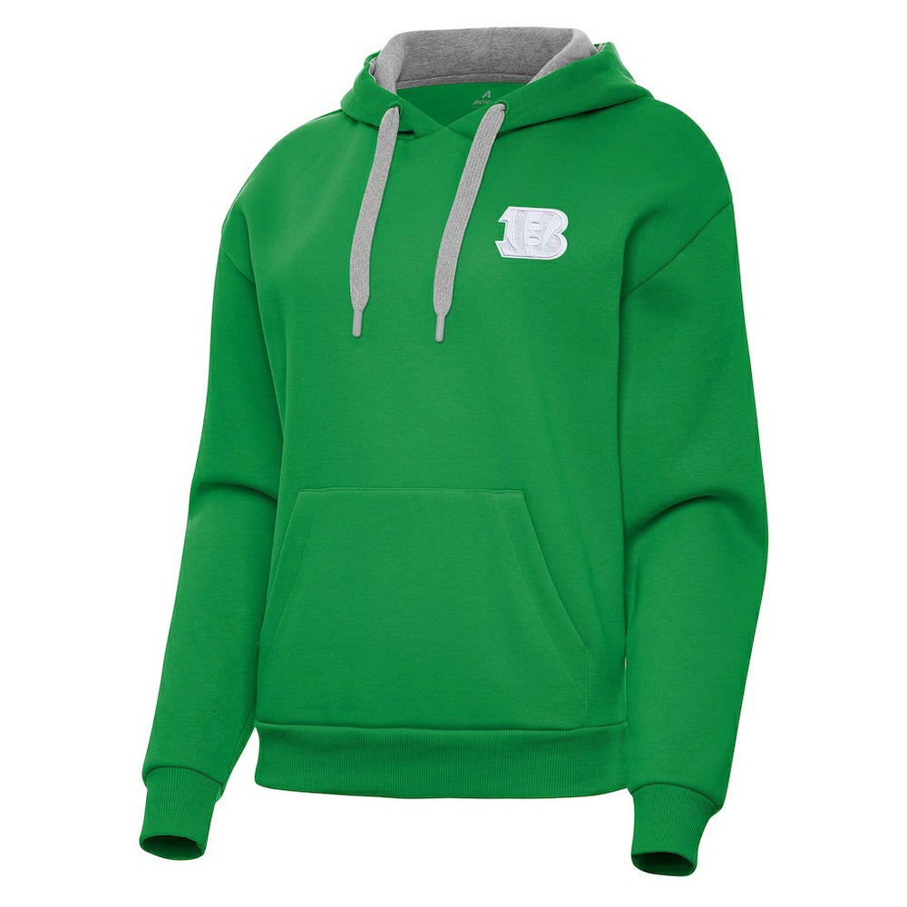 Cincinnati Bengals Antigua Women's St. Patrick's Day Victory Pullover Hoodie Kelly Green | NFL