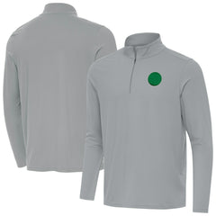 Pittsburgh Steelers Antigua St Patrick Day Intent Quarter-Zip Pullover Top Gray | NFL