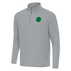 Pittsburgh Steelers Antigua St Patrick Day Intent Quarter-Zip Pullover Top Gray | NFL
