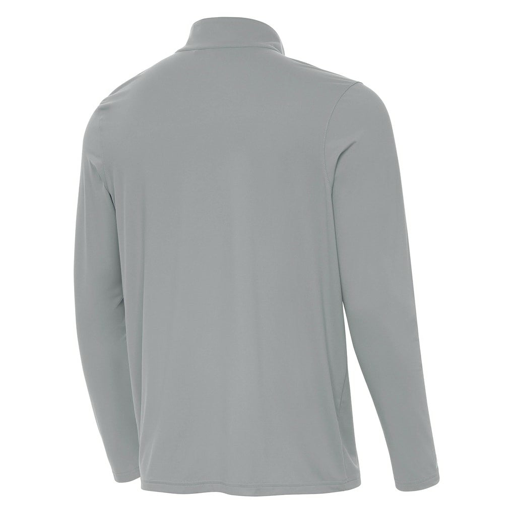 Pittsburgh Steelers Antigua St Patrick Day Intent Quarter-Zip Pullover Top Gray | NFL